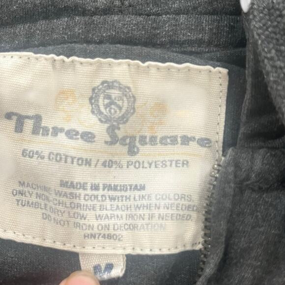 Virginia Tech VT Three Square Dark Gray Full Zip Long Sleeve Hoodie Size Medium - Picture 5 of 6